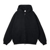 Unisex Solid Zip-up Hoodies
