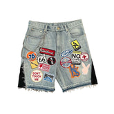 Unisex Patch Logo Denim Jeans