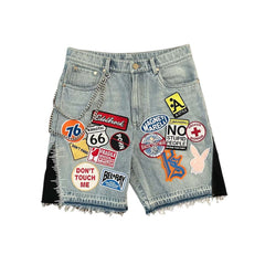 Unisex Patch Logo Denim Jeans