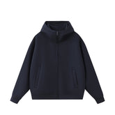 Unisex 400g High Neck Zip-Up Hoodies