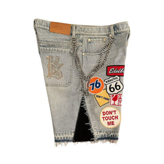 Unisex Patch Logo Denim Jeans