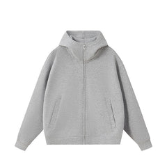 Unisex 400g High Neck Zip-Up Hoodies