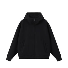 Unisex 400g High Neck Zip-Up Hoodies