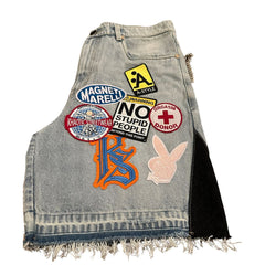 Unisex Patch Logo Denim Jeans