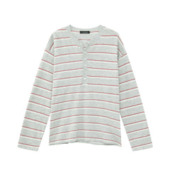 Men's Streetwear Loose Striped Pullover