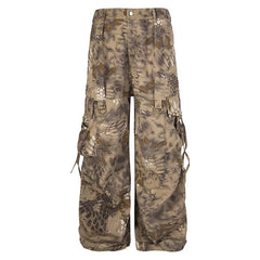 Men's Vintage Baggy Snake Pattern Cargo Pants