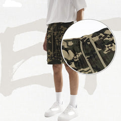 Quick Dry Camouflage Loose Running Fitness Shorts