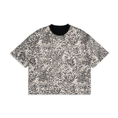240gsm Double-sided Leopard Print Short-sleeved