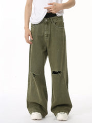 Distressed Vintage Men's Baggy Straight Jeans