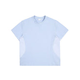 Patchwork Mesh O-neck T-shirt