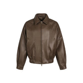 Men's Cleanfit Pu Leather Bomber Jacket
