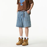 Men's Vintage Washed Denim Shorts