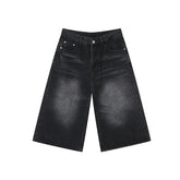 Washed Retro Denim Shorts