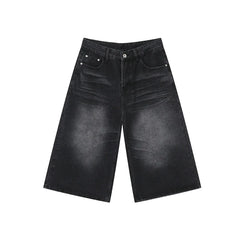 Washed Retro Denim Shorts