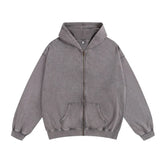 Acid Washed Zipper Hoodie