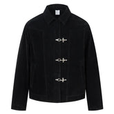 Boxy Fit Suede Deconstructed Jacket
