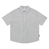 Men's Casual Boxy Plaid Short Sleeve Shirts