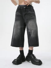Washed Retro Denim Shorts
