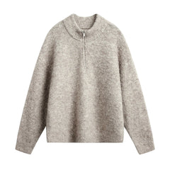 Solid Color Fashion Knitted Sweater