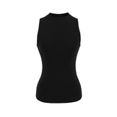 Fashion Ladies Solid Ribbed Sleeveless Women Tank Top
