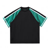 Patchwork Color Breathable Summer Mesh T-shirt