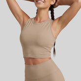 Hollow-Out Knotted Back Detachable Sports Vest
