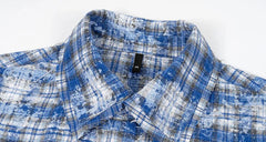 Men's Retro Plaid Short-Sleeved Shirt