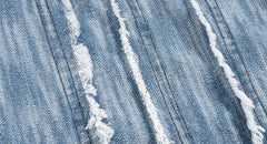 Distressed T Shirts Boxy Fit 230gsm Top Button-Up T-Shirt