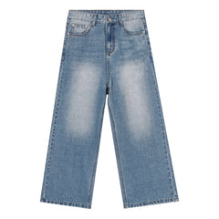 Men Baggy Blue Loose Fit Jeans