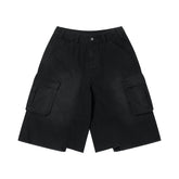 Heavyweight Acid Washed 100% Cotton 310gsm Cargo Shorts
