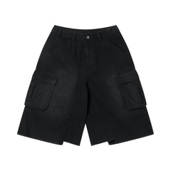 Heavyweight Acid Washed 100% Cotton 310gsm Cargo Shorts
