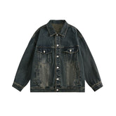 Men's Denim Jacket Oversize Vintage Coat