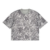 240gsm Double-sided Leopard Print Short-sleeved