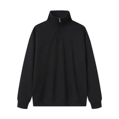 Solid Color Stand Neck Sweatshirts