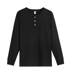 Button up 100% Cotton Henley Sweatshirts