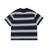Men's 310gsm Round Neck Striped Short Sleeve