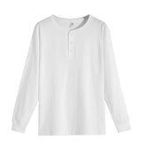 Button up 100% Cotton Henley Sweatshirts