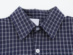 Men's Casual Boxy Plaid Short Sleeve Shirts