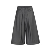 High Quality Wide Leg Pleated Bermuda Shorts