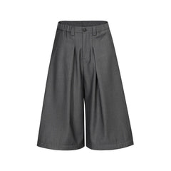 High Quality Wide Leg Pleated Bermuda Shorts