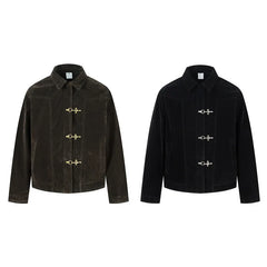 Boxy Fit Suede Deconstructed Jacket