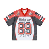 Men's V-neck Digital Print Color-Blocked Patchwork Soccer Jersey T-Shirt Unique Streetwear Short-Sleeve Tops