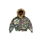 Winter Camouflage Pattern Bomber Jacket