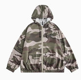 Spring New Design Loose Camouflage Hooded Jacket
