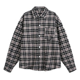 Men's Plaid Long-Sleeved Shirt
