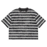 Boxy Fit Striped 260gsm Short Sleeve