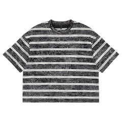 Boxy Fit Striped 260gsm Short Sleeve