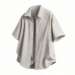 Summer Casual Plaid Button-Up Short Sleeve