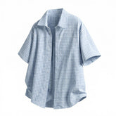 Summer Casual Plaid Button-Up Short Sleeve