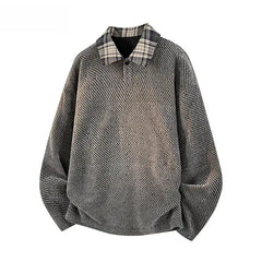 Retro Regular Fit American Style Turn-down Collar Long-Sleeve